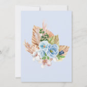 BohoアーチパンパスグラスフローラOhボーイベビーシャワー 招待状 (裏面)