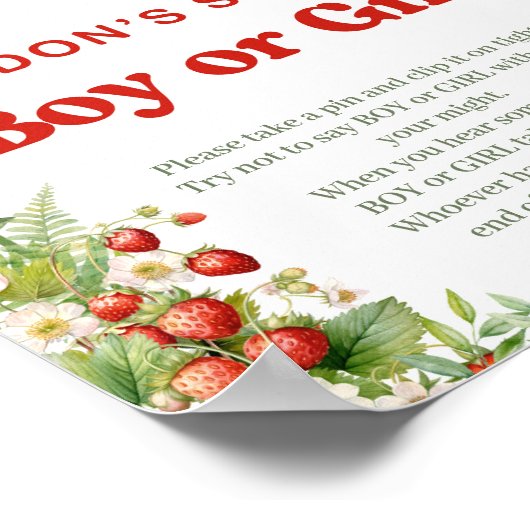 Bohoアーチベリースウィート言わない男の子または女の子のゲーム ポスター (角)