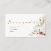 Bohoアーチ白かぼちゃいくつキャンディー エンクロージャーカード (正面)