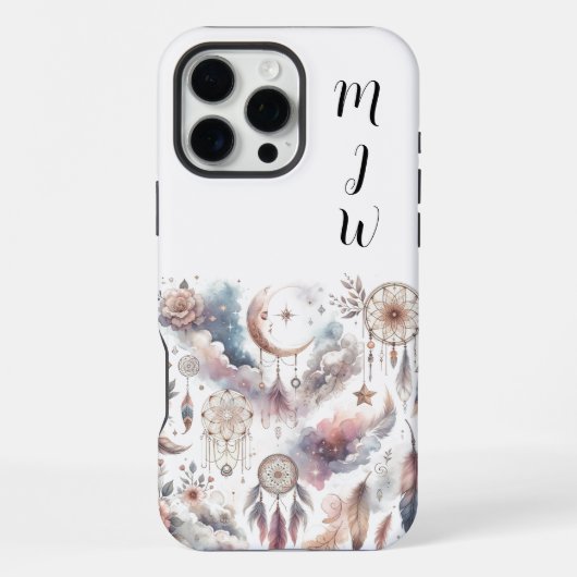 BohoインディアンフェザーiPhone / iPadケース iPhoneケース (裏面)