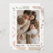 Bohoイースターカード、フラットフォト、印刷可能 シーズンカード (正面/裏面)