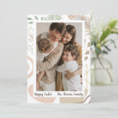 Bohoイースターカード、フラットフォト、印刷可能 シーズンカード (スタンド正面)