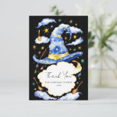 Bohoウィザードハットベイビーシャワー サンキューカード (スタンド正面)