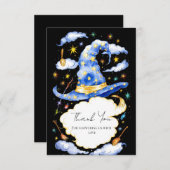 Bohoウィザードハットベイビーシャワー サンキューカード (正面/裏面)