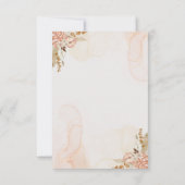 BohoウェディングRSVPカード – エレガント素朴フローラ 出欠カード (裏面)