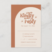 BohoウェディングRSVPカード エンクロージャーカード (正面)