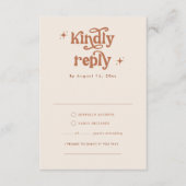 BohoウェディングRSVPカード エンクロージャーカード (正面)