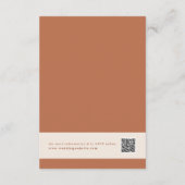 BohoウェディングRSVPカード エンクロージャーカード (裏面)