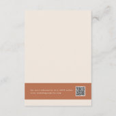 BohoウェディングRSVPカード エンクロージャーカード (裏面)