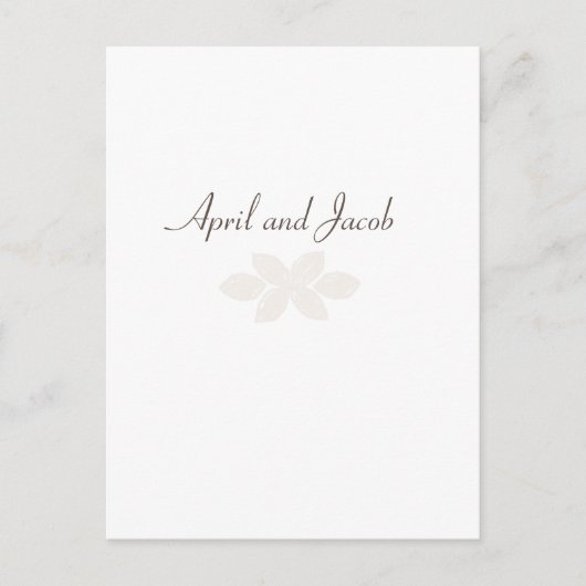 BohoウェディングRSVPポストカード ポストカード (正面)