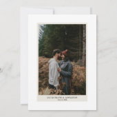 BOHOウォーエレガントトカラー秋フローラパンパスグラス 招待状 (裏面)