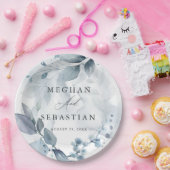 BOHOウォーターカラーウッドランドリーフ紙プレート ペーパープレート (パーティー)