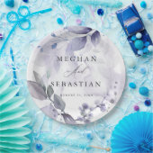 BOHOウォーターカラーウッドランドリーフ紙プレート ペーパープレート (パーティー)