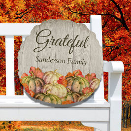 BOHOウォーターカラーカボチャ ラウンドクッション