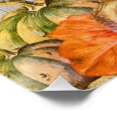 BOHOウォーターカラーパンプキン秋感謝祭パーティー ポスター (コーナー)