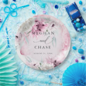 BOHOウォーターカラーピンクポピー紙プレート ペーパープレート (パーティー)