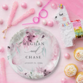 BOHOウォーターカラーピンクポピー紙プレート ペーパープレート (パーティー)