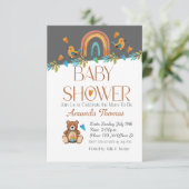 BOHOウォーターカラーベビーシャワー招待状 招待状 (スタンド正面)