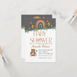 BOHOウォーターカラーベビーシャワー招待状 招待状