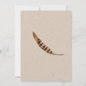 Bohoウッドスライス素朴ブライダルシャワー招待 招待状 (裏面)