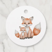 Bohoウッドランドジャングル動物ベビーシャワー フェイバータグ (裏面)