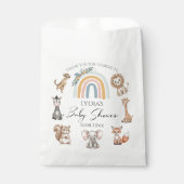 Bohoウッドランドジャングル動物ベビーシャワー フェイバーバッグ (正面)