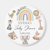 Bohoウッドランドジャングル動物ベビーシャワー マグネット (正面)