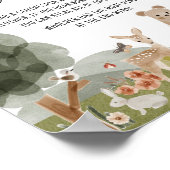 Bohoウッドランド赤ちゃんシャワーベビー ポスター (角)