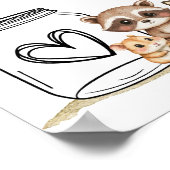 Bohoウッドランド赤ちゃんシャワー子育てチップ瓶サイン ポスター (角)