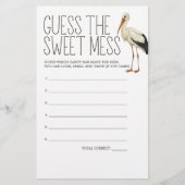 Bohoウッドランド赤ちゃんシャワー甘い混乱ゲームを推測 チラシ (正面)