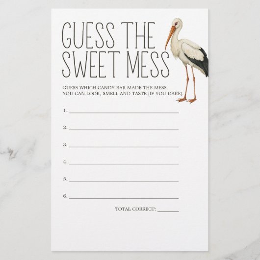 Bohoウッドランド赤ちゃんシャワー甘い混乱ゲームを推測 チラシ (正面)