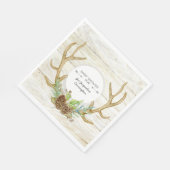Bohoウッドランド鹿〔雄ジカの〕枝角nアローズベイビーシャワー スタンダードランチョンナプキン (角)