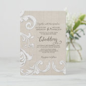 BOHOウッド素朴ンレースボヘミアンカントリーシック 招待状 (スタンド正面)