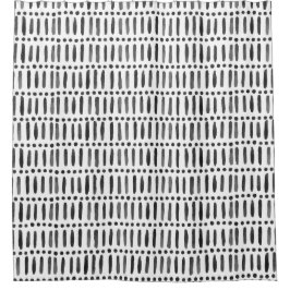 Bohoエスニックシャワーカーテン – 白黒 シャワーカーテン