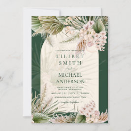 BOHOエメラルドグリーンパンパスグラス結婚ズ