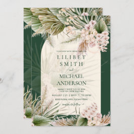 BOHOエメラルドグリーンパンパスグラス結婚ズ