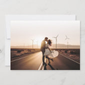 Bohoエレガモダンントウェディングフォトサンキューカード サンキューカード (裏面)