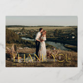 Bohoエレガンス横型結婚カード 箔招待状 (正面)