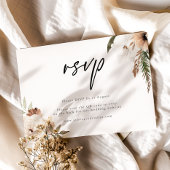 BohoエレガントのQRコー結婚ドRSVP応答カード 出欠カード