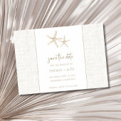 Bohoエレガントビーチ結婚式写真 セーブザデート