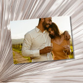 Bohoエレガントビーチ結婚式写真 セーブザデート