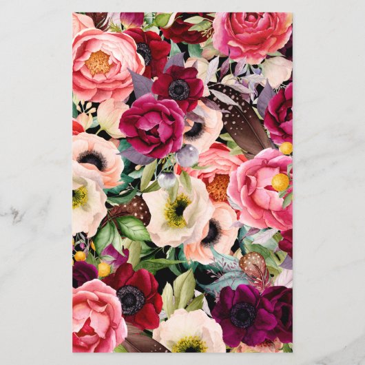 Bohoエレガントフローラビジネスサービス/価格設定フライヤー チラシ (裏面)