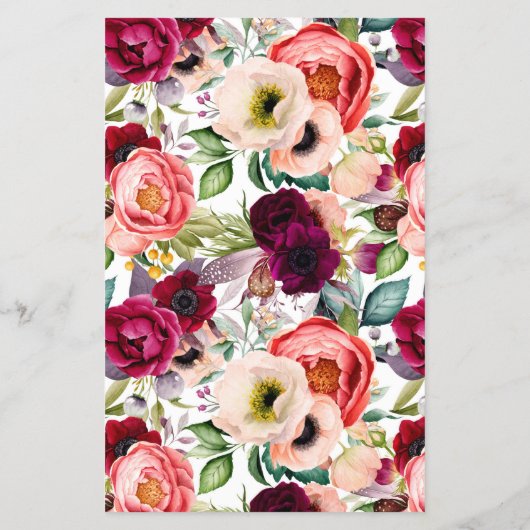 Bohoエレガントフローラビジネスサービス/価格設定フライヤー チラシ (裏面)