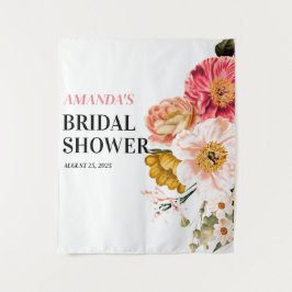 Bohoエレガントフローラ結婚の写真ブース背景 タペストリー