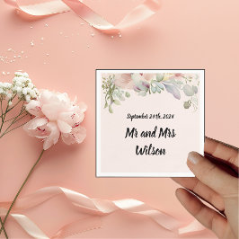 BOHOエレガントワイルドフラワー結婚ズカクテル スタンダードカクテルナプキン