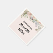 BOHOエレガントワイルドフラワー結婚ズカクテル スタンダードカクテルナプキン (角)