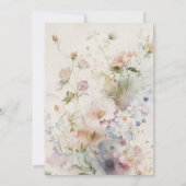 Bohoエレガント水彩野草確認 招待状 (裏面)