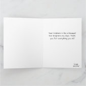 Bohoエレガント Art Flower In A Beven Thanks You カード (内部)