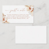 Bohoエンクロージャカード | Terracotta単なるノートカード エンクロージャーカード (正面/裏面)