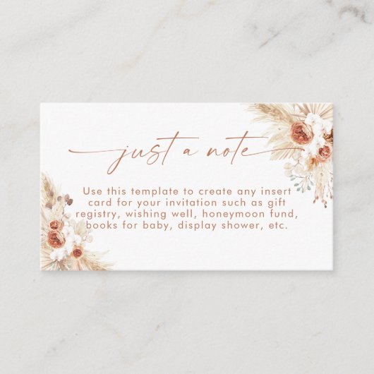 Bohoエンクロージャカード | Terracotta単なるノートカード エンクロージャーカード (正面)